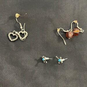 There pairs of earrings